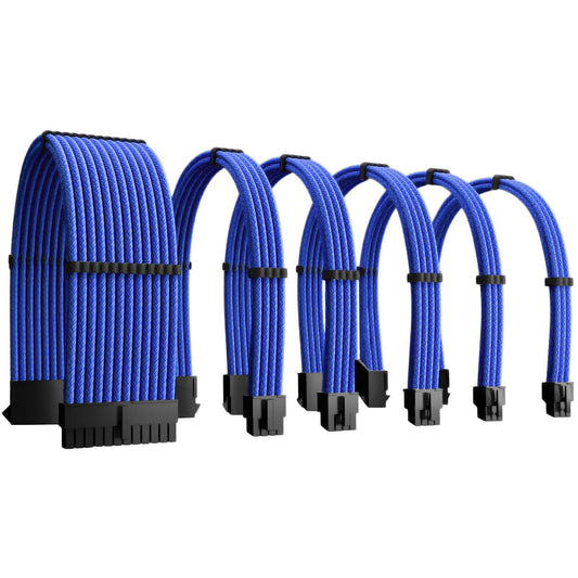 Blue - PSU PC Cable Extensions Power Supply Cable Extension Kit PSU PC Cables GPU Cable Kit
