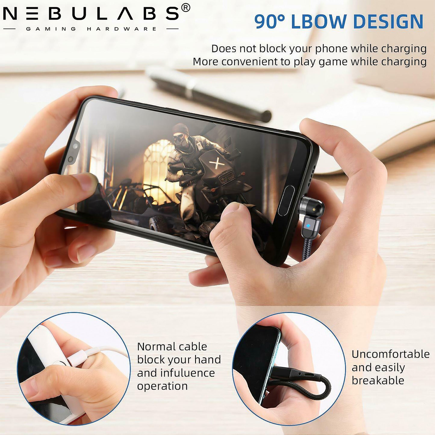 540° Magnetic Rotating USB Charging Cable USB Cord 3-in-1 Cable Charger Wireless