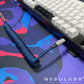 Dark Blue - Custom Coiled Aviator GX16 USB-C Mechanical Gaming USB Keyboard Cable 4ft