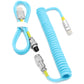 Blue & Yellow - Custom Coiled Aviator GX16 USB-C Mechanical Gaming USB Keyboard Cable 4ft