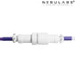 Purple & White - Metal Custom Coiled Aviator GX16 USB-C Mechanical Gaming USB Keyboard Cable 4ft