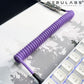 Purple - Custom Coiled Aviator GX16 USB-C Mechanical Gaming USB Keyboard Cable 4ft