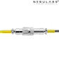 Yellow & Gray - Metal Custom Coiled Aviator GX16 USB-C Mechanical Gaming USB Keyboard Cable 4ft